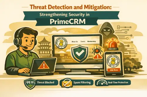 PrimeCRM introduces a new threat detection and mitigation layer, significantly reducing spam and malicious traffic across live sites.